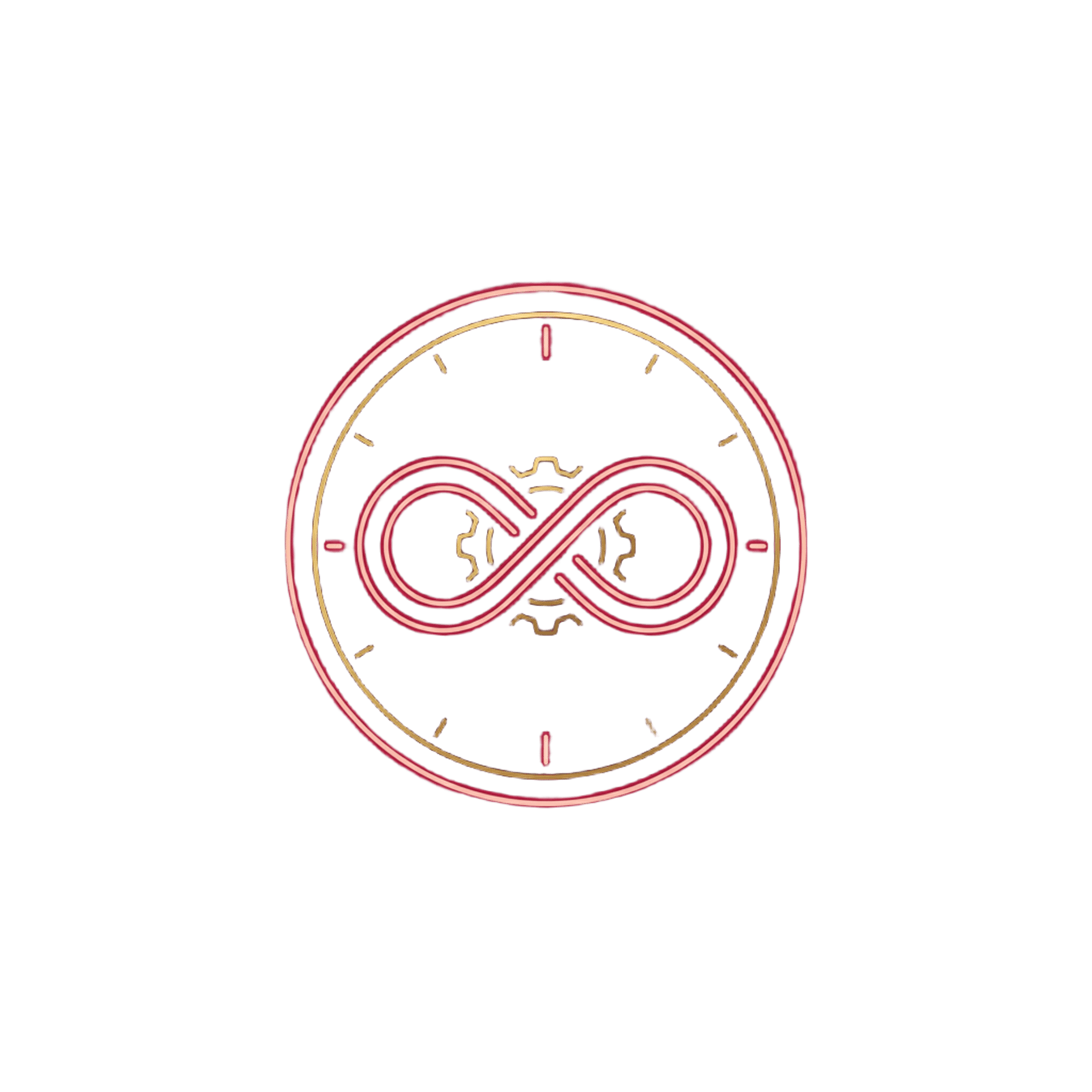 Circular logo with a design on a green background